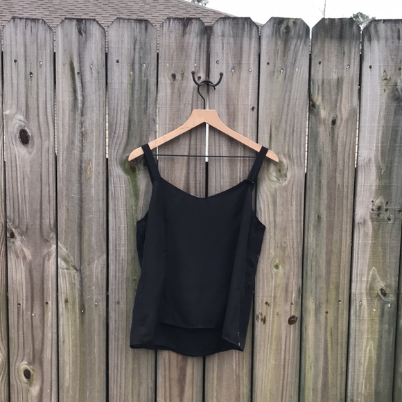 Metaphor Black Beaded Front Camisole - Size 12 - Picture 4 of 5